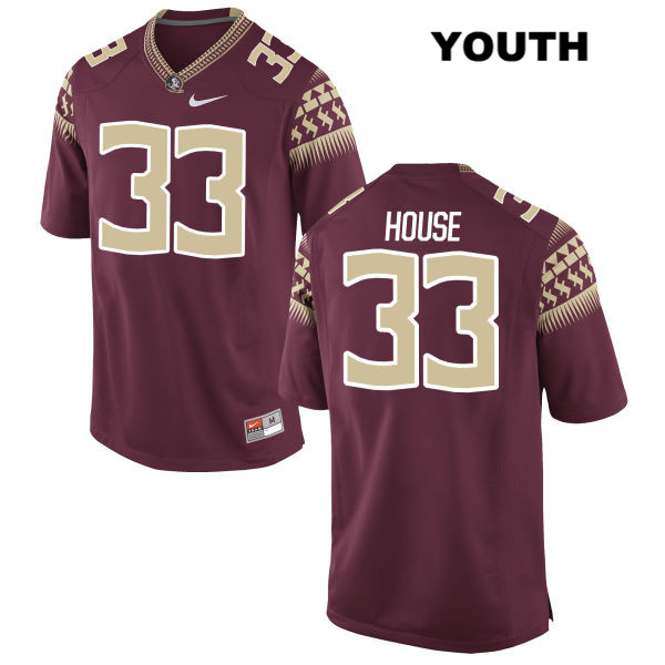 Youth NCAA Nike Florida State Seminoles #33 Kameron House College Red Stitched Authentic Football Jersey CGX4169XL